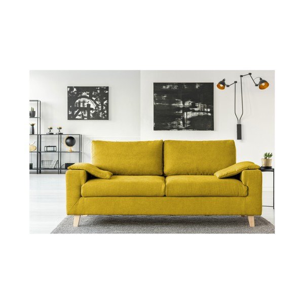 Canapea cu 3 locuri Cosmopolitan desing Caracas, galben-image-3