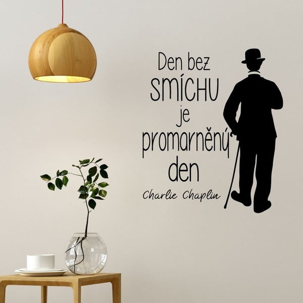 Autocolant perete cu mesaje Ambiance Charlie Chaplin