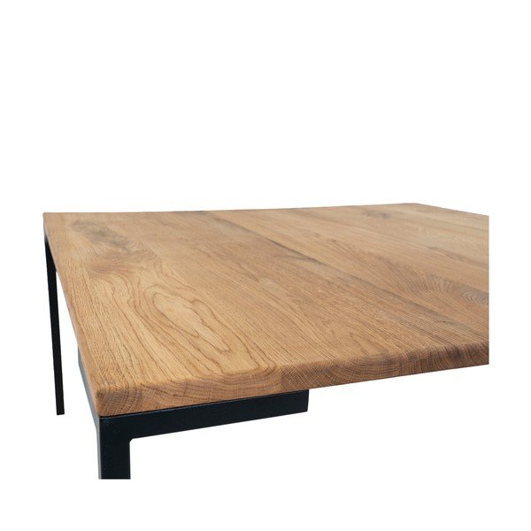Masă de cafea cu blat din lemn de stejar House Nordic Lugano, 90 x 90 cm, negru-image-2