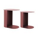 Măsuțe auxiliare 2 buc. din metal 30x45 cm Riqueza Oval – Leitmotiv