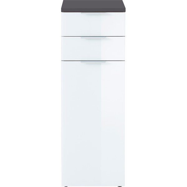 Dulap Germania Pescara, înălțime 112 cm, alb - gri-image-1