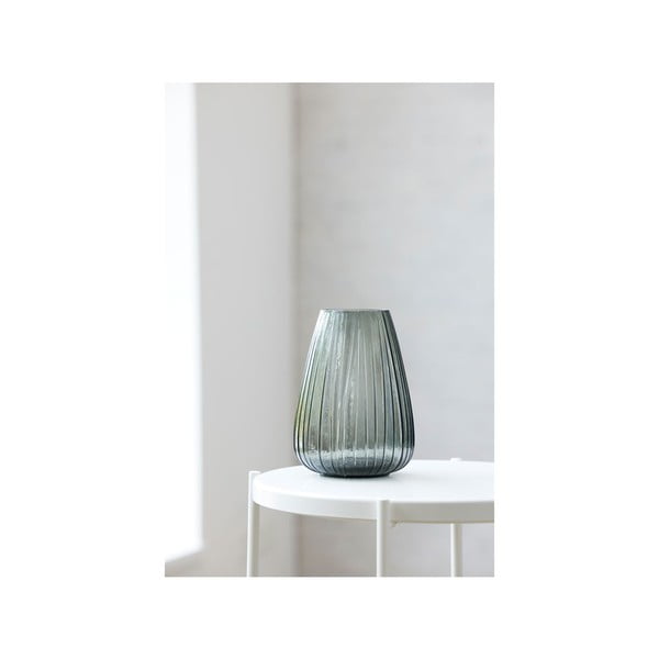 Vază din sticlă Bitz Kusintha, înălțime 22 cm, gri-image-3