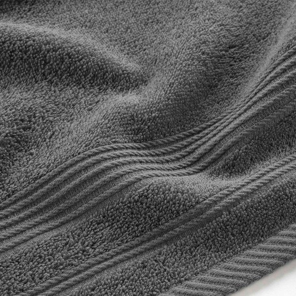 Prosop gri închis din bumbac din frotir 30x50 cm Tendresse – douceur d'intérieur-image-2