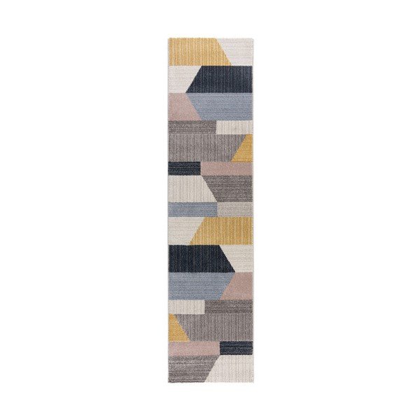 Covor Flair Rugs Barrio, 60 x 230 cm, gri - galben