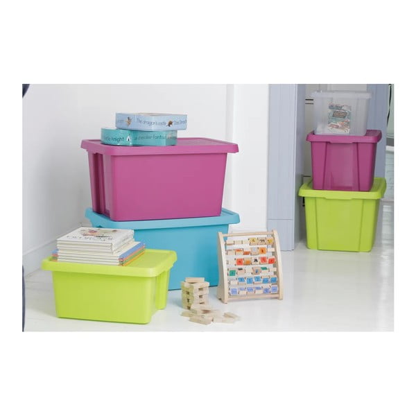 Cutie de depozitare albastră cu capac Curver Essentials, 26 l-image-2