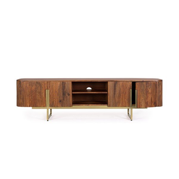 Comodă TV în culoare naturală din lemn de mango 180x45x40 cm Vilas – Bizzotto-image-2