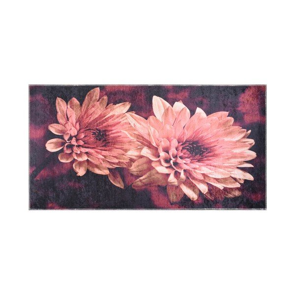 Covor rezistent Vitaus Red Chryzantemum, 100 x 160 cm-image-1