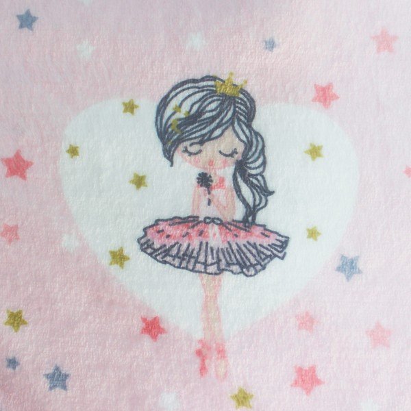 Pătură pentru copii roz din microflanel 125x150 cm Petite Etoile – douceur d'intérieur-image-2