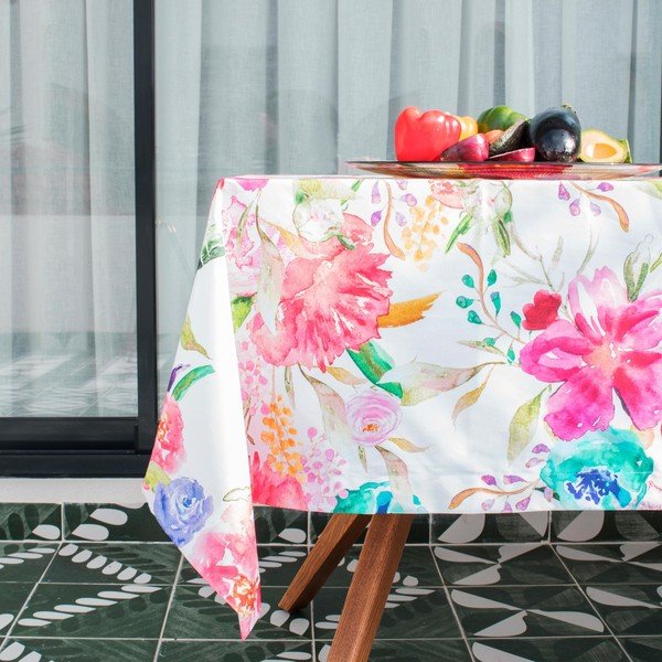 Față de masă din bumbac Happy Friday Basic Pink Bloom, 150 x 150 cm-image-2