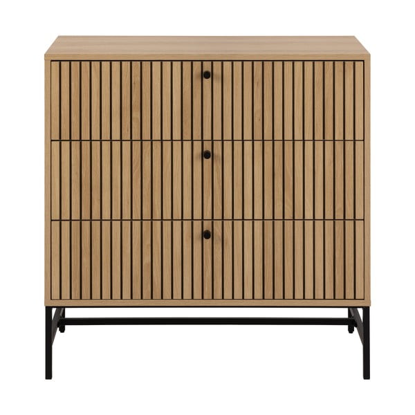 Comodă în culoare naturală cu aspect de lemn de stejar 81x80x40 cm Albany  – Actona