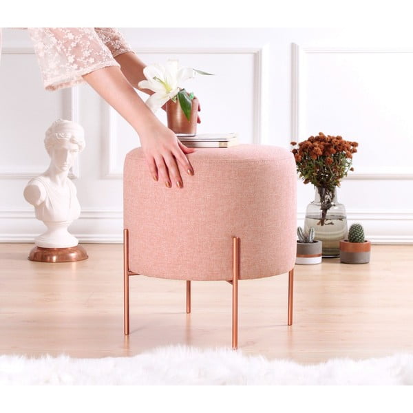 Taburet roz deschis Copper – Artie-image-3