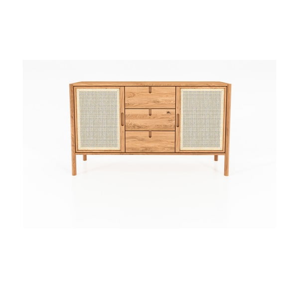 Comodă din lemn de stejar joasă 142x84 cm Pola - The Beds-image-2