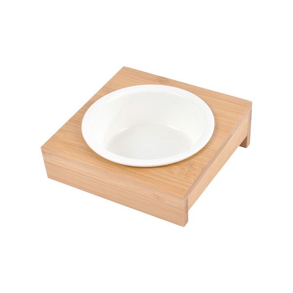 Bol cu suport  pentru câini din bambus ø 12 cm – Love Story