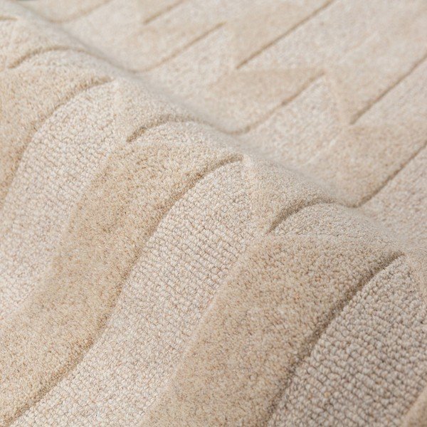 Covor verde/în culoare naturală țesut manual din lână 120x170 cm Apex Border Wool – Flair Rugs-image-3