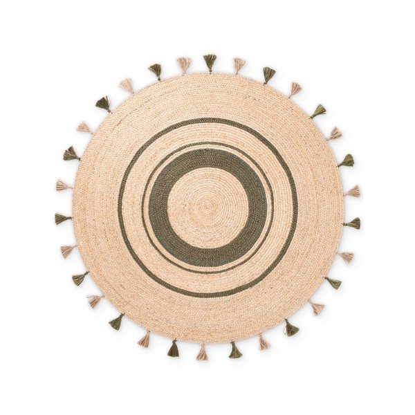 Covor în culoare naturală țesut manual rotund din iută ø 150 cm Basil – Hanse Home