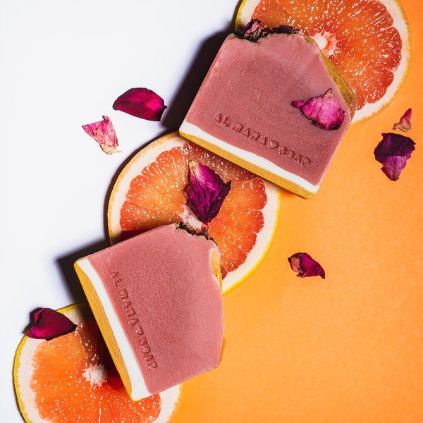 Săpun handmade Almara Soap Grapefruit roz-image-1
