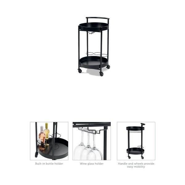 Masă de servire pentru grădină rotundă din metal ø 40 cm Calla – Garden Pleasure-image-2