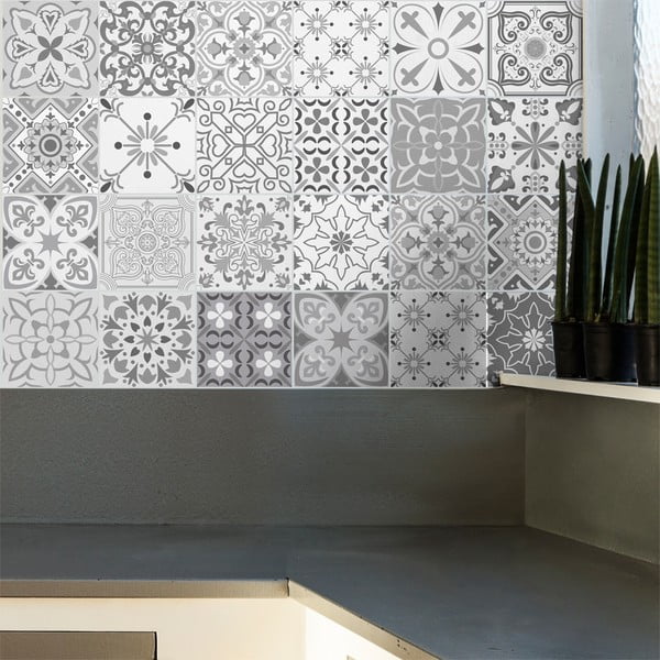 Set 24 autocolante de pereteAmbiance Gythio, 10 x 10 cm-image-3