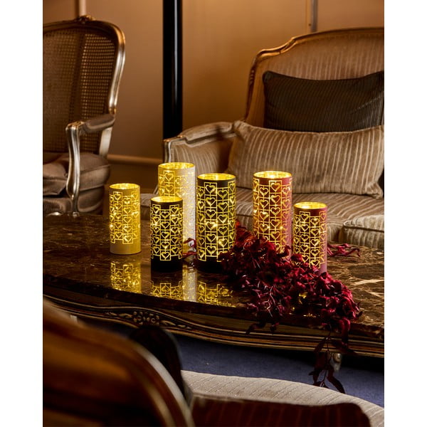 Decorațiune luminoasă burgundy ø 7 cm Frida – Sirius-image-1