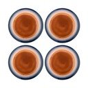 Farfurii albastre/portocalii 4 buc. din gresie ø 27 cm Tatum – Bloomingville