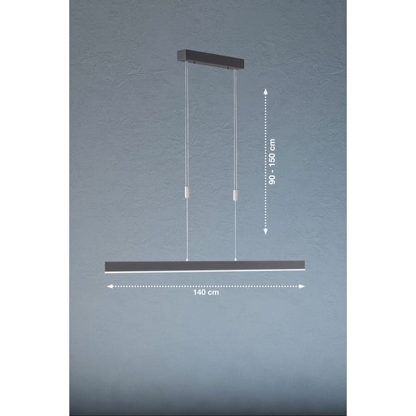 Lustră neagră LED cu intensitate reglabilă Straight – Fischer & Honsel-image-4