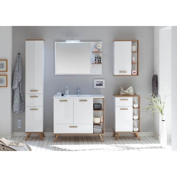 Oglindă de perete cu raft 100x75 cm Set 923 - Pelipal-image-1