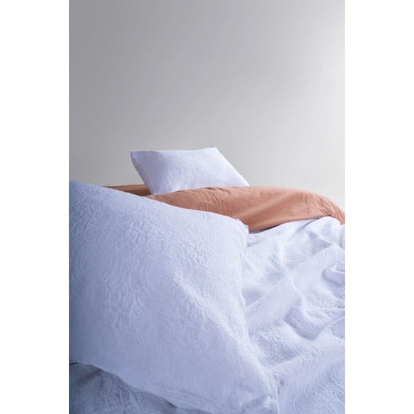 Set cuvertură și față de pernă alb din jacquard 180x240 cm Jacquard – Mila Home Luxury-image-3