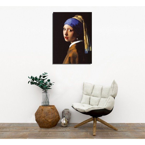 Reproducere tablou pe pânză Johannes Vermeer The Girl with Pearl, 30 x 40 cm-image-1