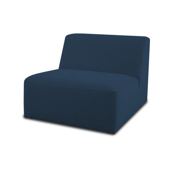 Modul pentru canapea albastru închis cu tapițerie din stofă bouclé (de mijloc) Roxy – Scandic-image-1