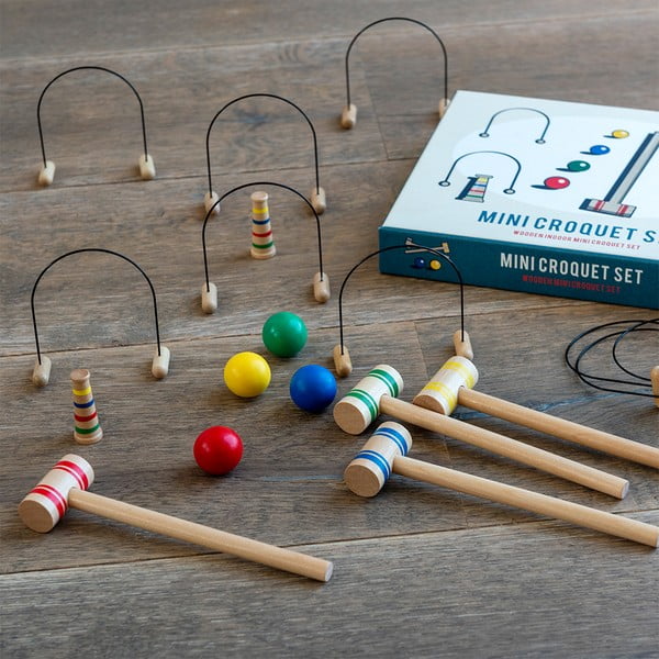Joc crichet de masă Mini Croquet Set – Rex London-image-1