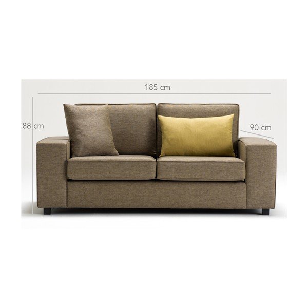 Canapea cu 2 locuri Balcab Home Doty, maro-image-3