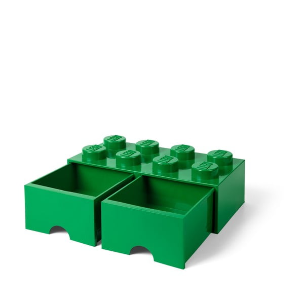Cutie depozitare cu 2 compartimente LEGO®, verde-image-3
