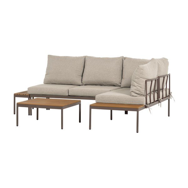 Set mobilier de grădină bej pentru 4 persoane Zaro – WOOOD-image-3