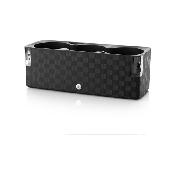 Ghiveci cu sistem de auto-udare Flower Lover Cobble Trio, 40 x 14 cm, gri antracit