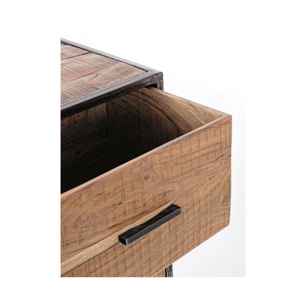 Comodă în culoare naturală din lemn de acacia 90x90x40 cm Elmer – Bizzotto-image-4