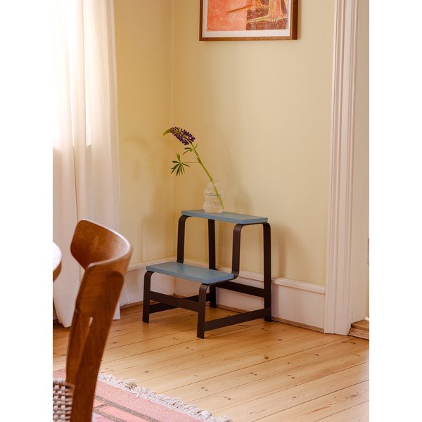 Treaptă înălțătoare neagră/albastră din lemn de stejar Step – Hübsch-image-3
