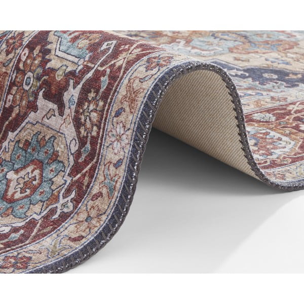 Covor Nouristan Sylla, 80 x 150 cm, roșu - albastru închis-image-4