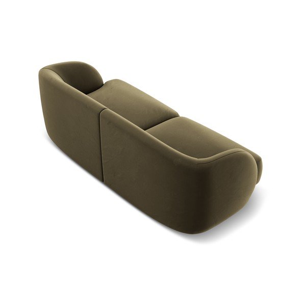 Canapea verde cu tapițerie din catifea 184 cm Miley  – Micadoni Home-image-3