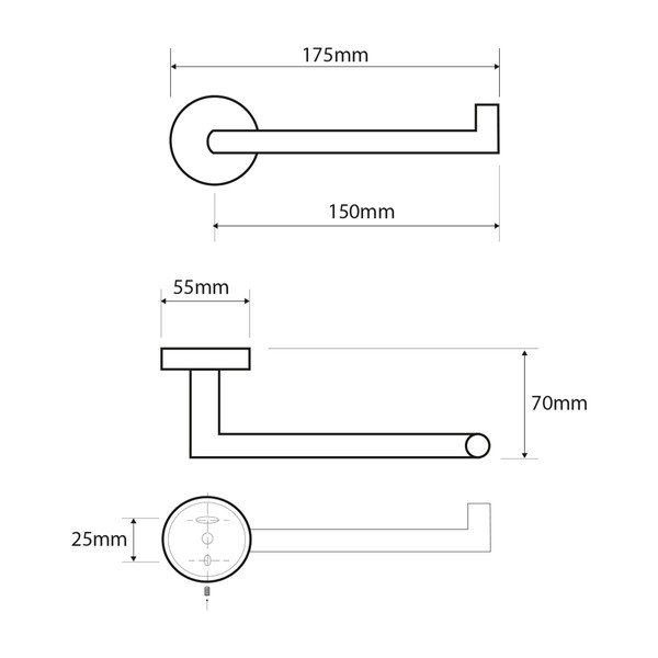Suport de hârtie igienică din inox Sapho X-Steel-image-1