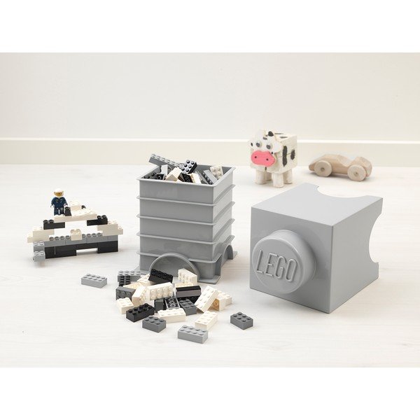 Cutie depozitare LEGO® Cuboid, gri-image-1