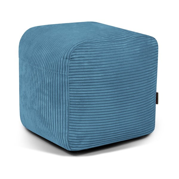 Fotoliu bean bag albastru cu tapițerie din catifea reiată Plus 50 Lounge – SLOWDOWN