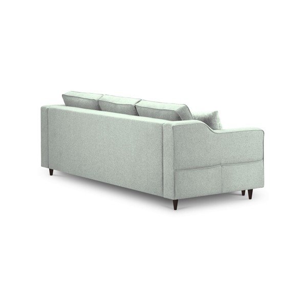 Canapea extensibilă cu 3 locuri și spațiu de depozitare Mazzini Sofas Narcisse, verde deschis-image-4