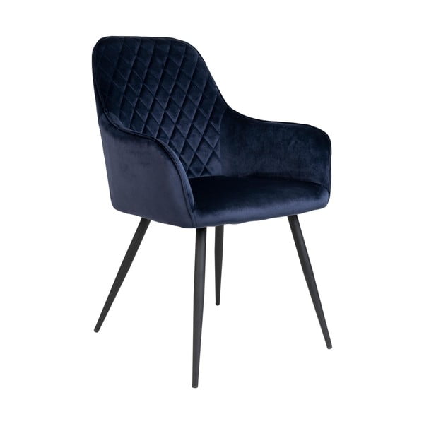2 scaune de dining din catifea albastră Harbo - House Nordic
