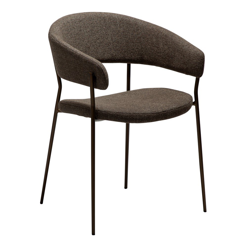 Scaun de dining maro cu cotiere Reboot – DAN-FORM Denmark