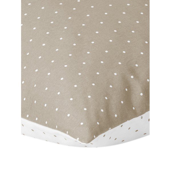 Set de 2 fețe de pernă decorative din flanelă Fovere Betty, 40 x 80 cm, bej-image-1