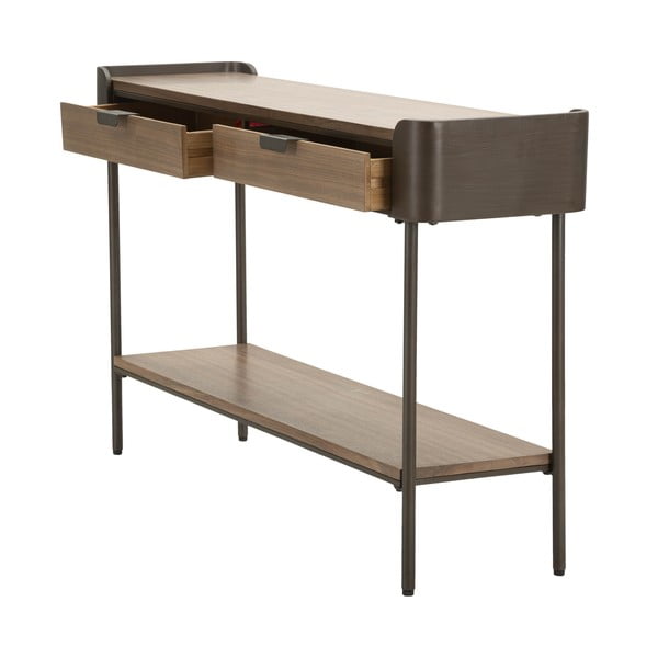 Masă consolă maro din lemn de brad 31x120 cm Toronto – Mauro Ferretti-image-3