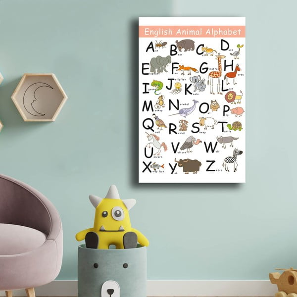 Tablou pentru copii 45x70 cm Alphabet – Wallity-image-1