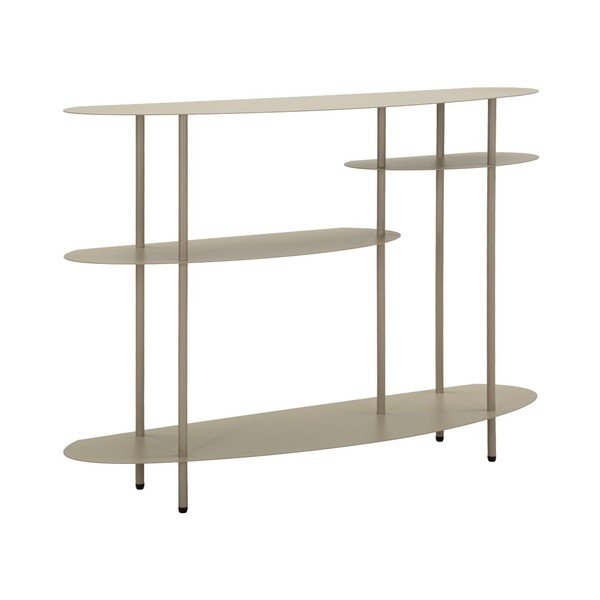 Masă consolă grej din metal 34x118 cm Saturn – Mauro Ferretti