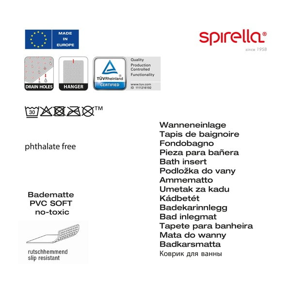 Protecție antiderapantă pentru cadă 40x70 cm Ruby – Spirella-image-4