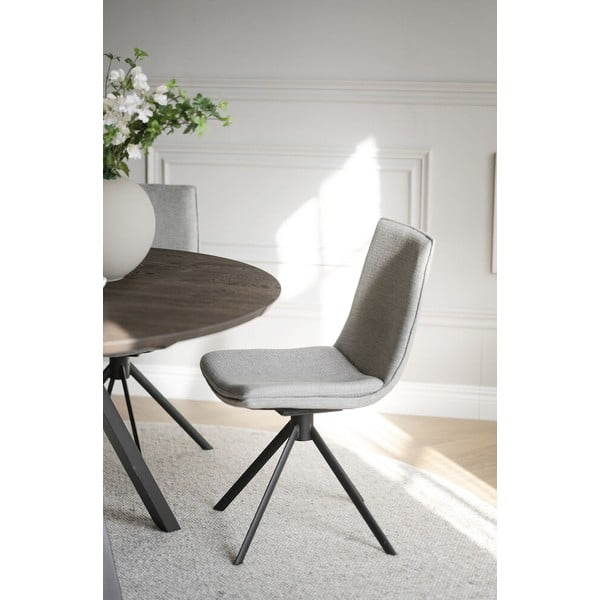 Scaune de dining bej rotative 2 buc. Lowell - Rowico-image-1